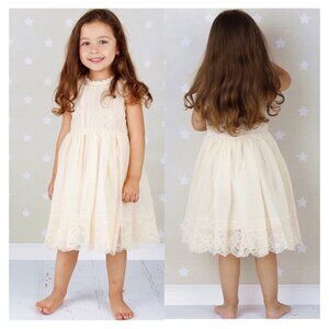 Girls' BOW‎ DREAM Blush Lace Princess Dress- Size 2
